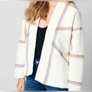 Blank NYC Quilted Jacket Pure Bliss Sz Large Oversized Semi Cropped Cottage